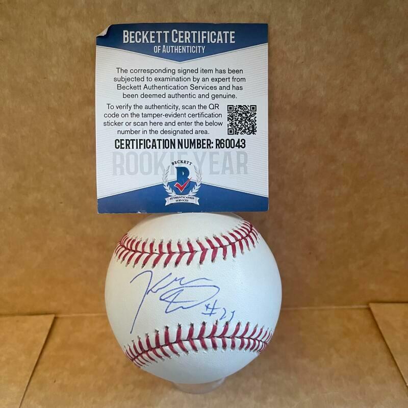 KAHLIL WATSON MIAMI MARLINS ROOKIE YEAR SIGNED M.L. BASEBALL BECKETT