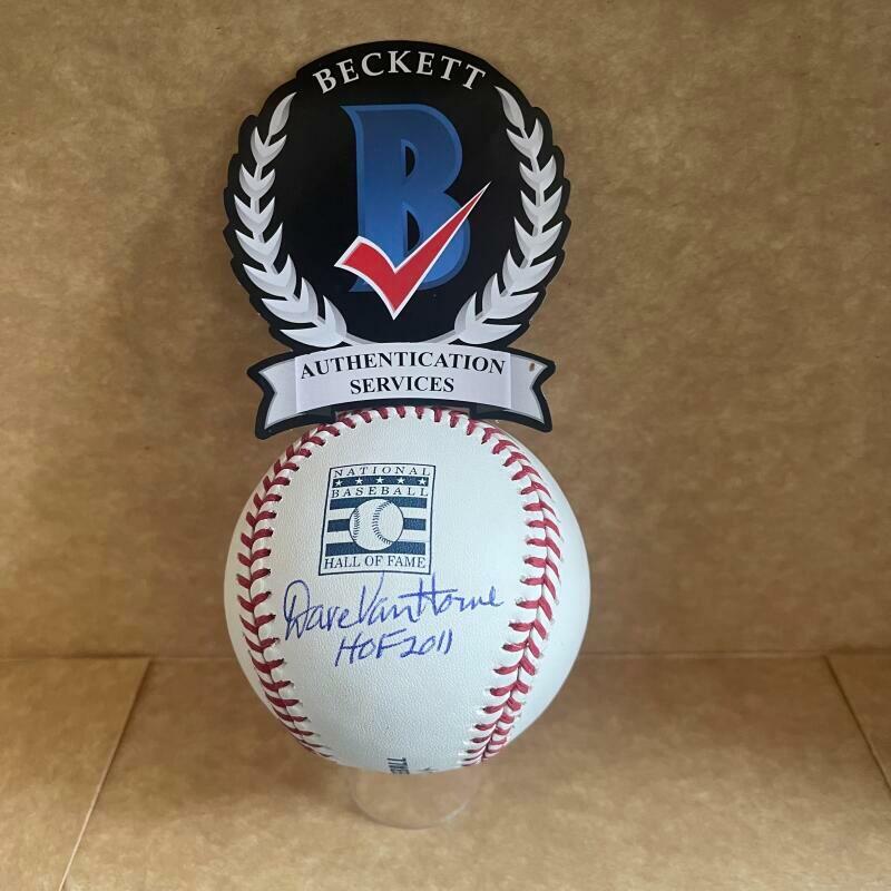 DAVE VAN HORNE HOF 2011 MARLINS EXPOS SIGNED AUTO HOF BASEBALL BAS WITNESS
