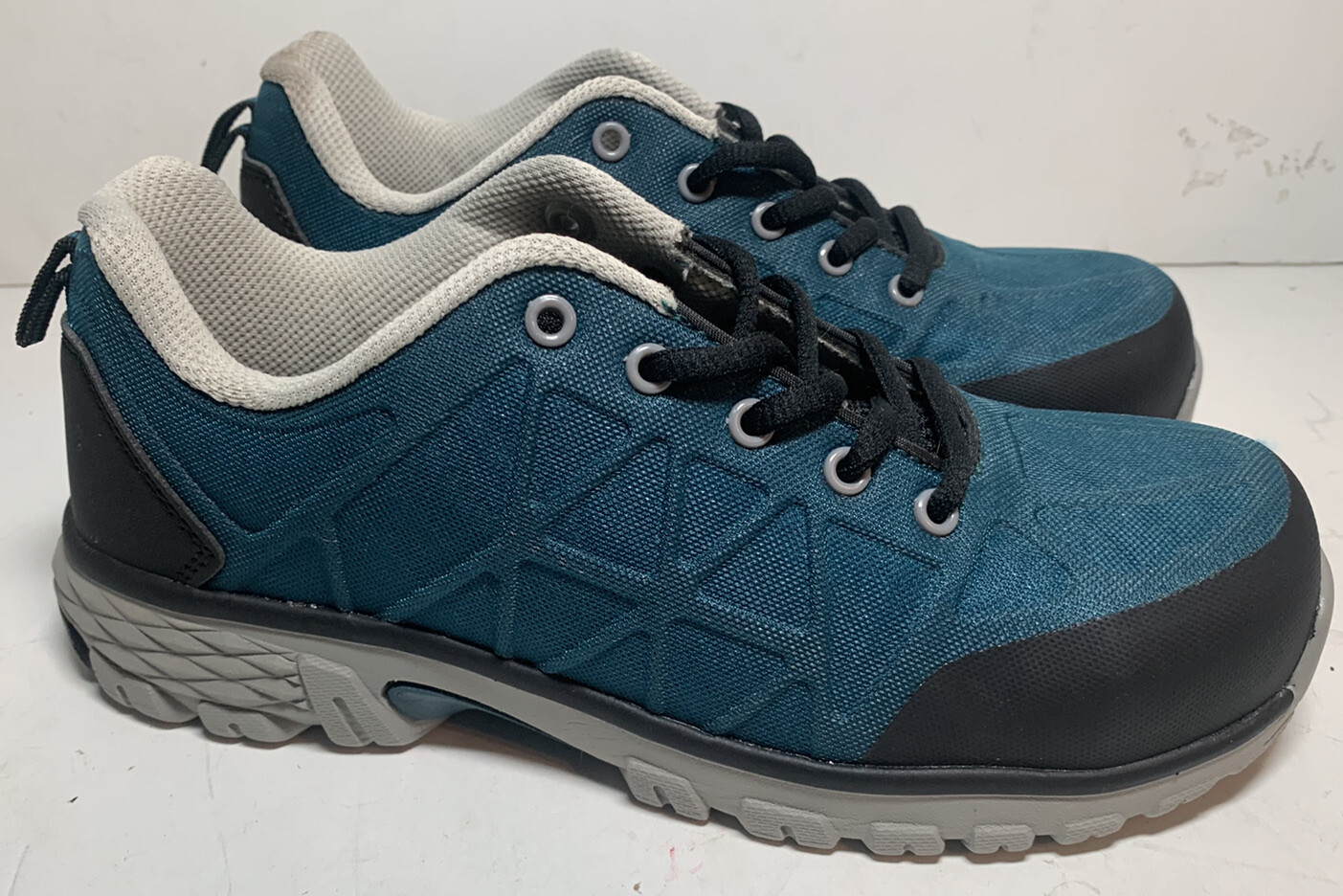 Nautilus N1073 Women's Teal Lace Up Steel Toe Safety Work Shoes US Size 9 Med