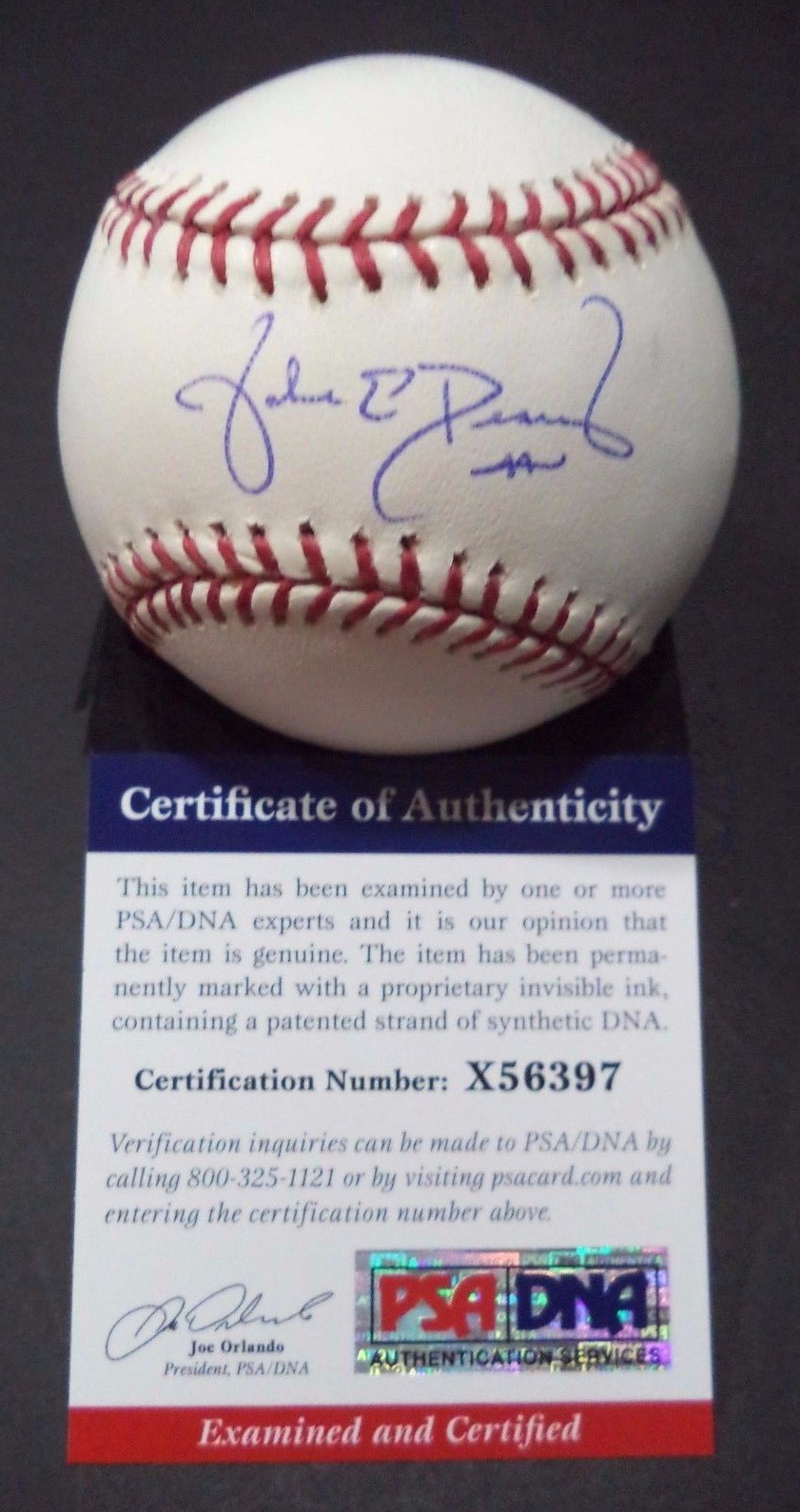 JAKE PEAVY GIANTS/RED SOX SIGNED AUTOGRAPHED ROMLB BASEBALL PSA/DNA COA #X56397
