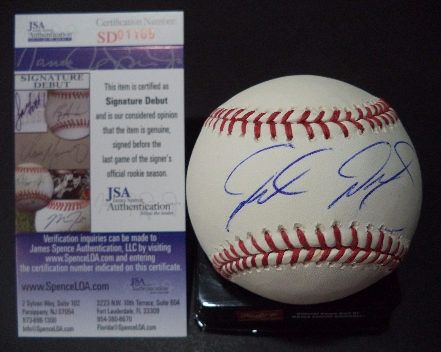 DELINO DESHIELDS JR. SIGNED 2013 FUTURES GAME ROMLB BASEBALL JSA COA #SD01105