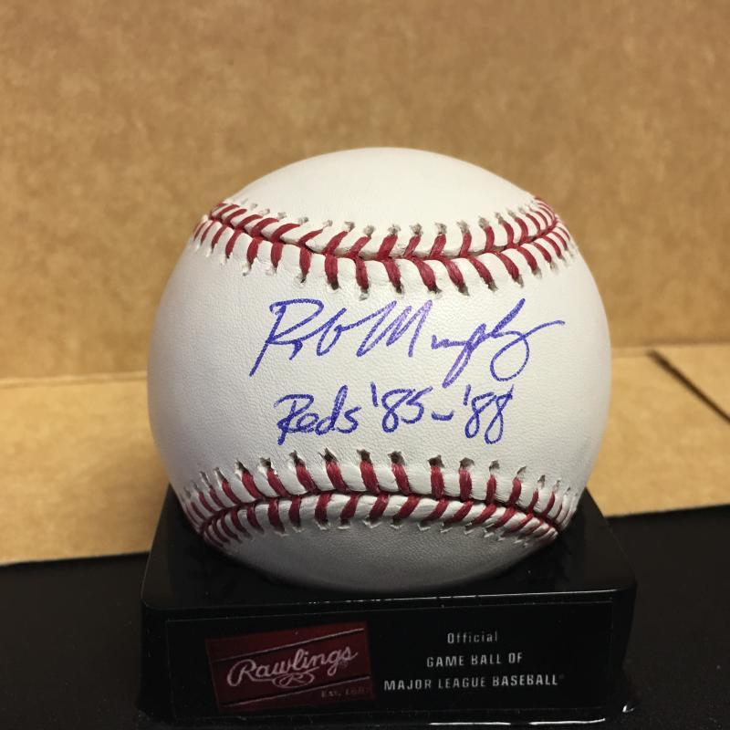 ROB MURPHY REDS/RED SOX 85-88 SIGNED M.L. BASEBALL W/COA