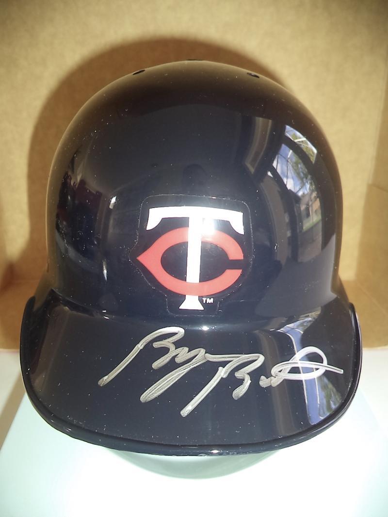 BYRON BUXTON MINNESOTA TWINS SIGNED AUTOGRAPHED RIDDELL MINI HELMET W/COA