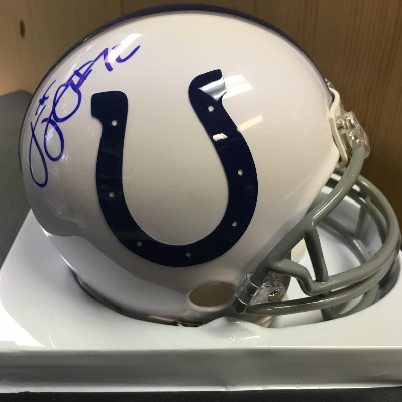 JONOTTHAN HARRISON INDIANAPOLIS COLTS/GATORS SIGNED AUTOGRAPHED RIDDELL MINI HEL