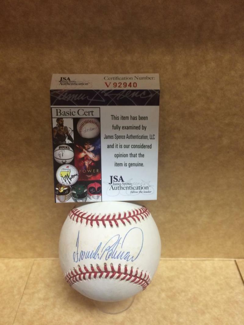 FRANK ROBINSON BALTIMORE ORIOLES SIGNED AUTOGRAPHED A.L. BASEBALL JSA V92940