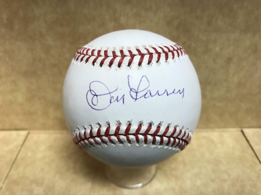 DON LARSEN NEW YORK YANKEES SIGNED A.L. BASEBALL W/ SHOW TICKET
