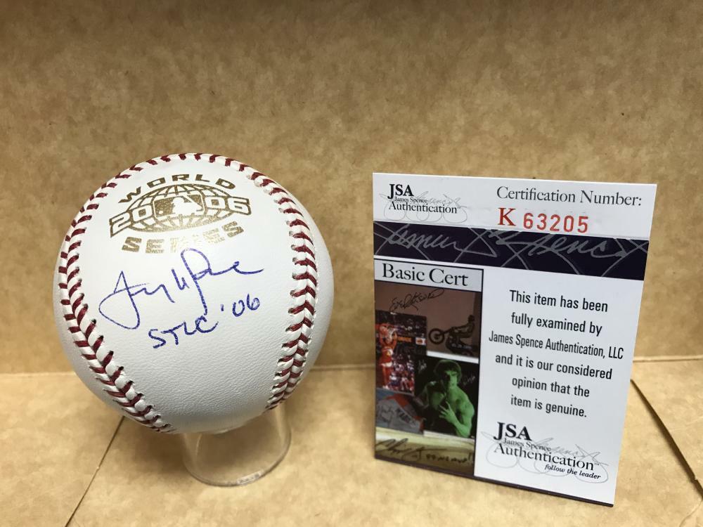 TONY LARUSSA ST LOUIS CARDINALS O6 SIGNED 2003 WORLD SERIES BASEBALL JSA K63205