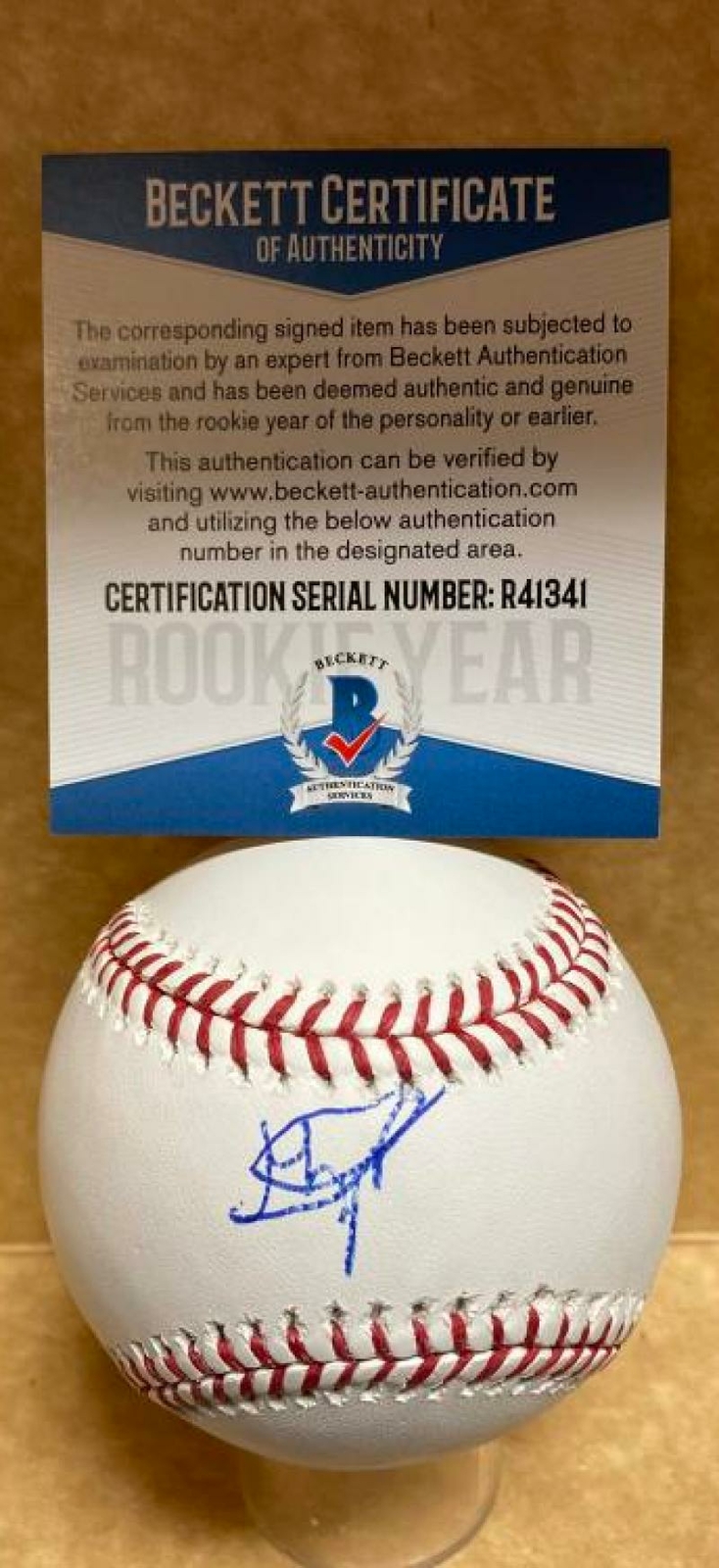 MARIO ZABALA PERFECT GAME FIU ROOKIE YEAR SIGNED M.L. BASEBALL BECKETT R41341
