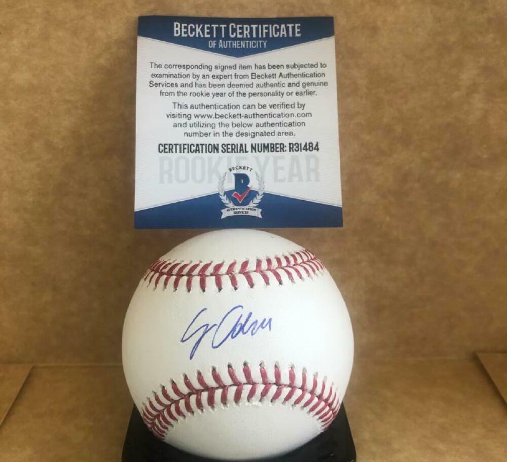 JO ADELL ANAHEIM ANGELS ROOKIE YEAR SIGNED AUTOGRAPHED M.L. BASEBALL BECKETT