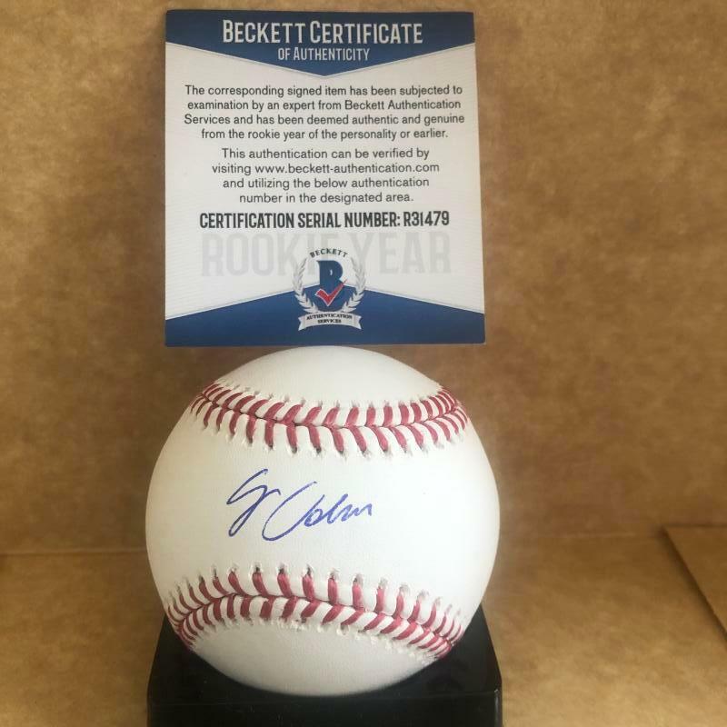 JO ADELL ANAHEIM ANGELS ROOKIE YEAR SIGNED AUTOGRAPHED M.L. BASEBALL BECKETT