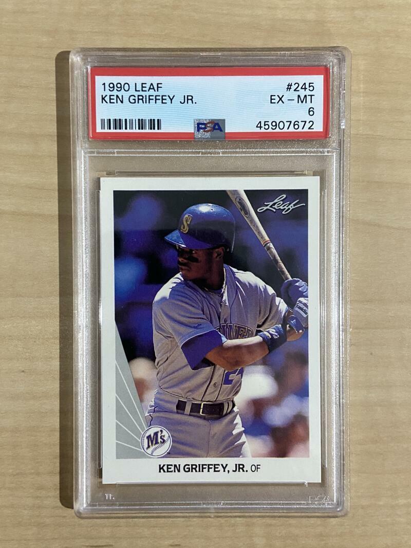 1990 LEAF KEN GRIFFEY JR. MARINERS #245 EX-MT PSA 6
