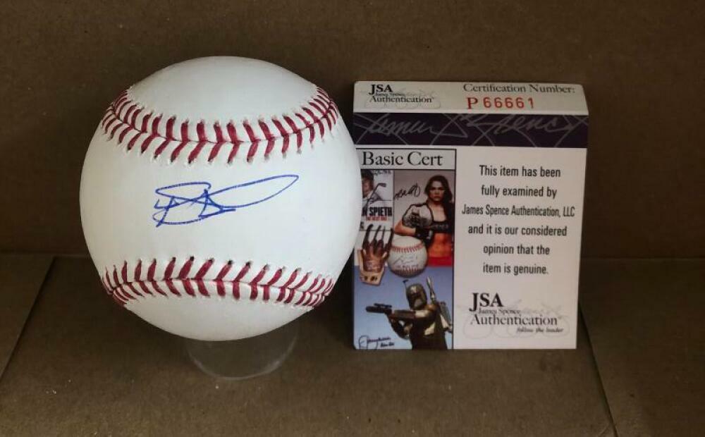 TREVOR STORY COLORADO ROCKIES SIGNED AUTO M.L. BASEBALL JSA P66661