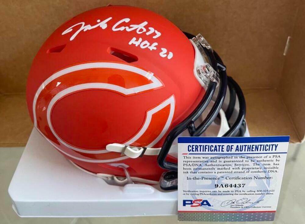 JIMBO COVERT HOF 20 CHICAGO BEARS SIGNED AMP MINI HELMET PSA 9A64437