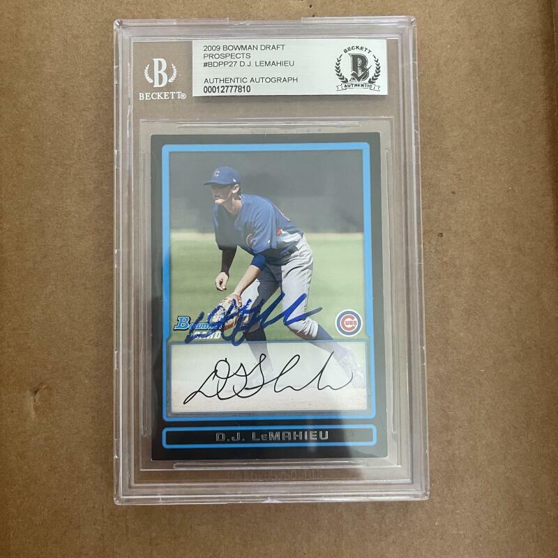 2009 BOWMAN DRAFT ROOKIE D.J. LAMAHIEU ROOKIE SIGNED BECKETT AUTHENTIC AUTO COLLECTIBLE MEMORABILIA