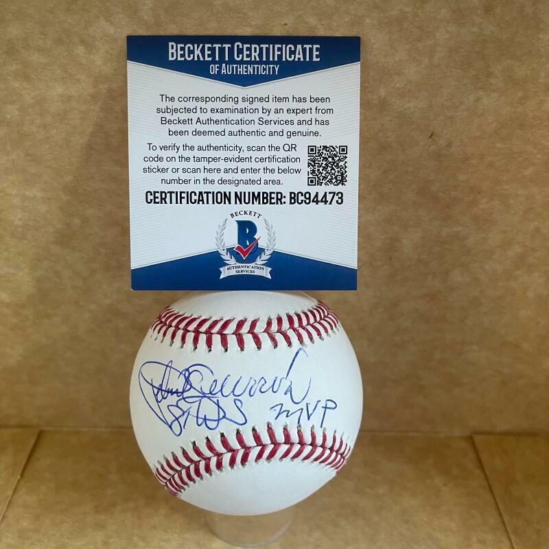 PEDRO GUERRERO 87 WS MVP DODGERS SIGNED AUTO M.L. BASEBALL BAS BC94473