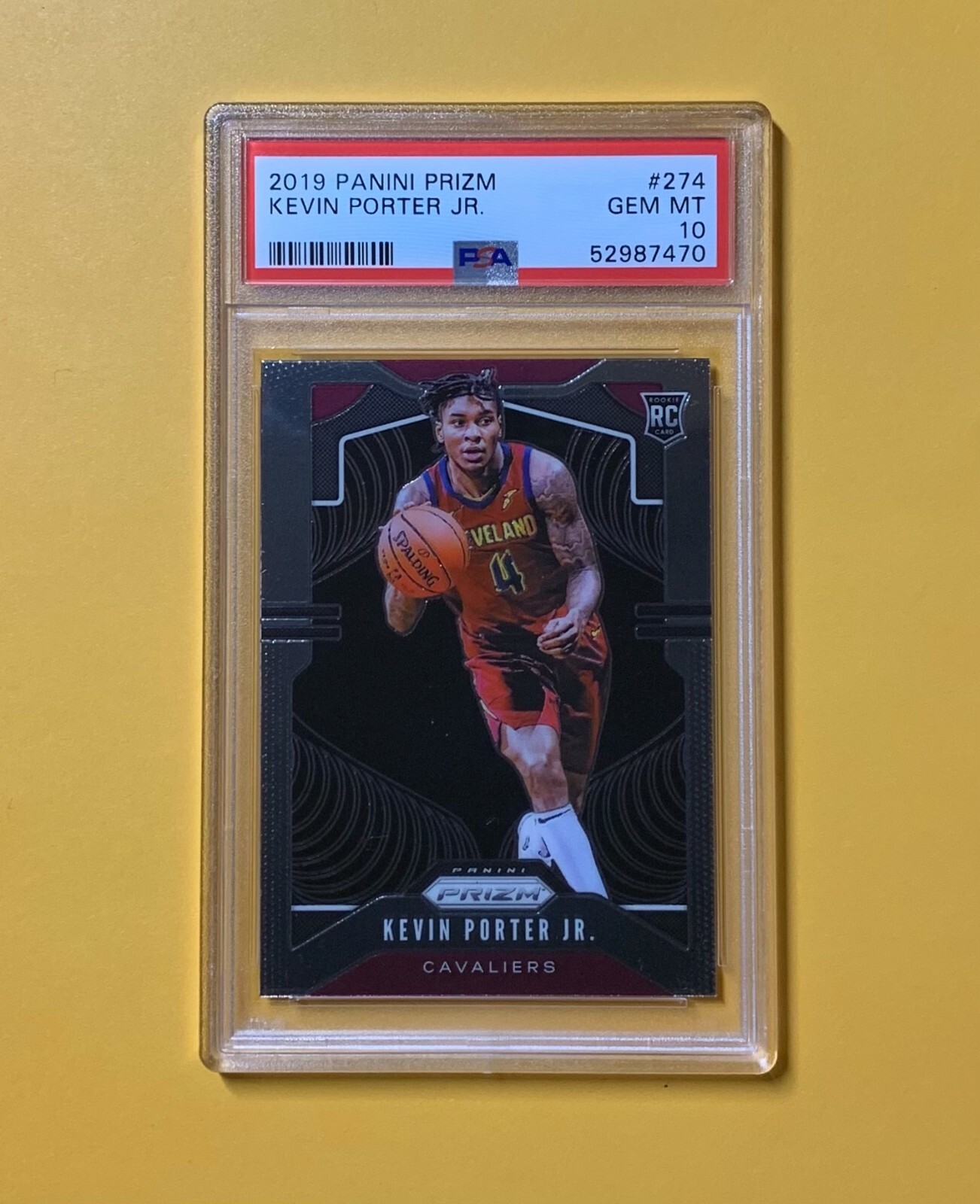 2019 PANINI PRIZM KEVIN PORTER JR. BASE ROOKIE CARD #274 GEM MT PSA 10