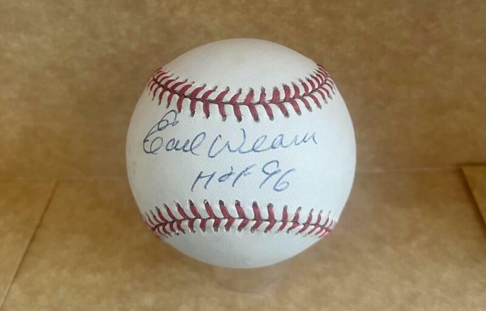 EARL WEAVER HOF 96 SIGNED AUTOGRAPHED VINTAGE A.L. BASEBALL W/COA
