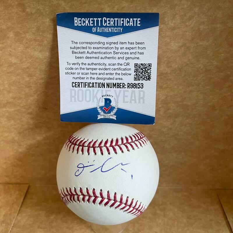 OSIRIS JOHNSON MIAMI MARLINS ROOKIE YEAR SIGNED AUTO M.L. BASEBALL BAS R98153