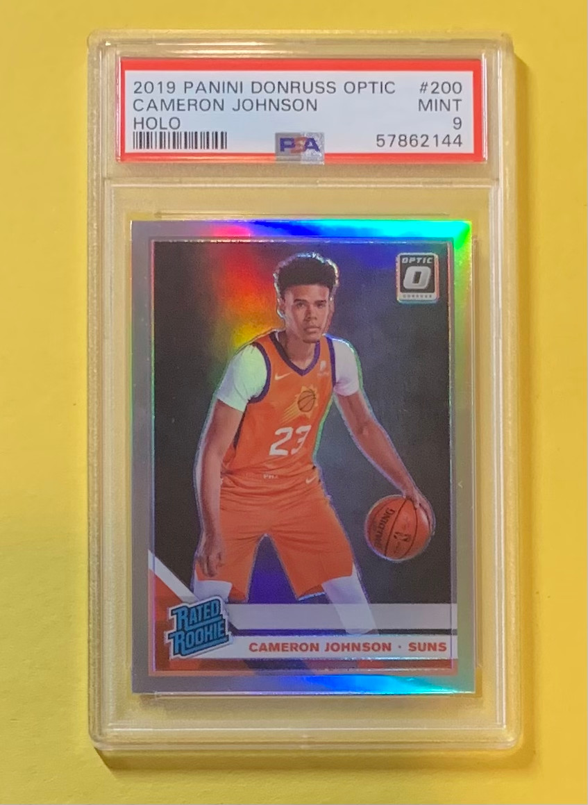 2019 PANINI DONRUSS OPTIC CAMERON JOHNSON RATED ROOKIE HOLO #200 PSA MINT 9