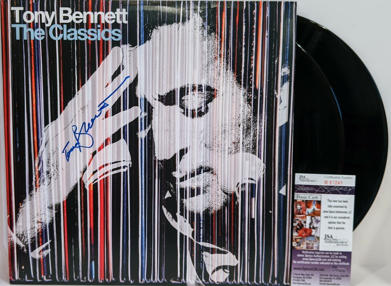 TONY BENNETT The Classics Signed Autograph LP Cover Vinyl Record JSA
