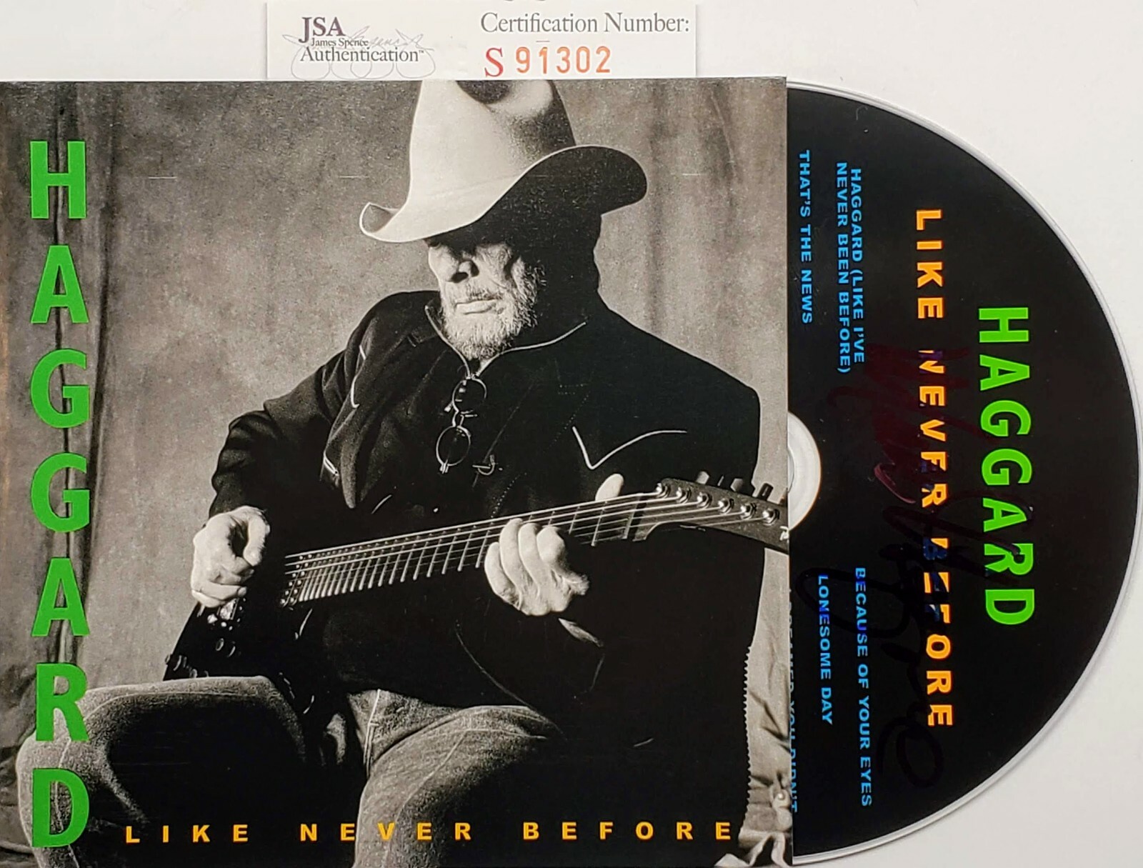 MERLE HAGGARD Signed Autograph CD 