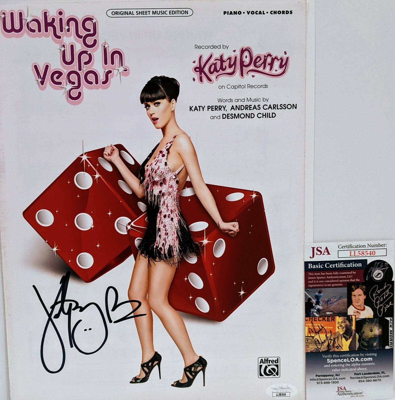 KATY PERRY Signed Autograph Sheet Music 