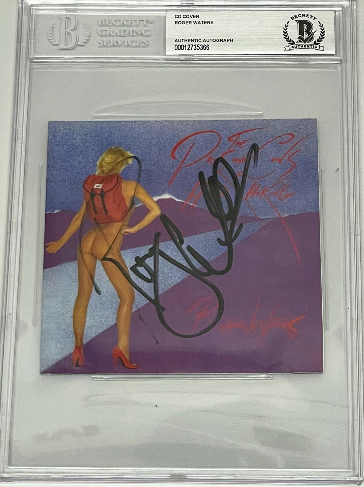 ROGER WATERS Signed Encapsulated CD Cover Pros and Cons of Hitchhiking Beckett
