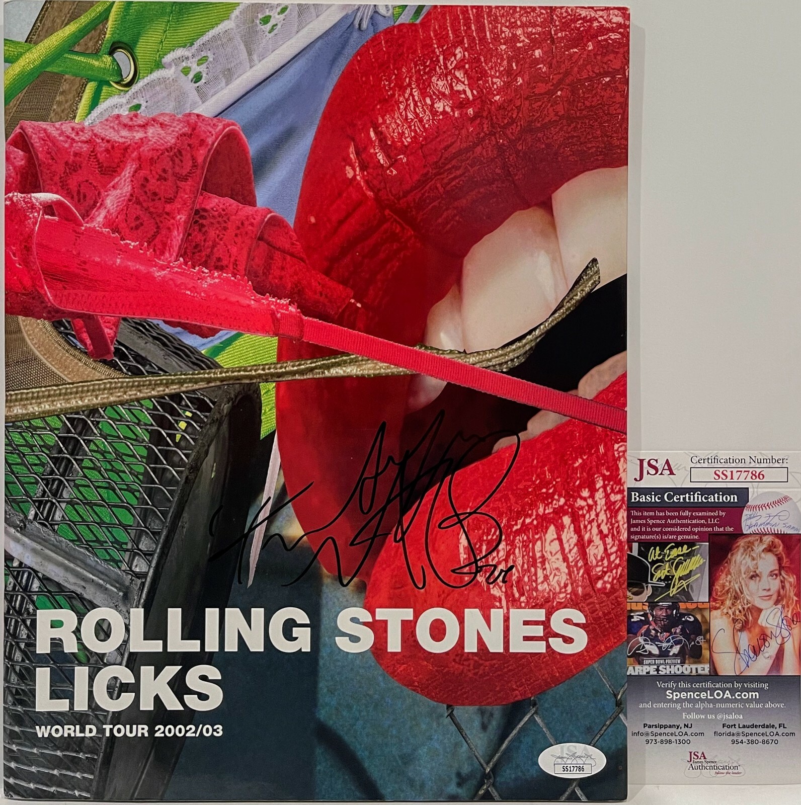 CHARLIE WATTS Signed Autograph ROLLING STONES 2002/03 UK Licks Tour Program JSA
