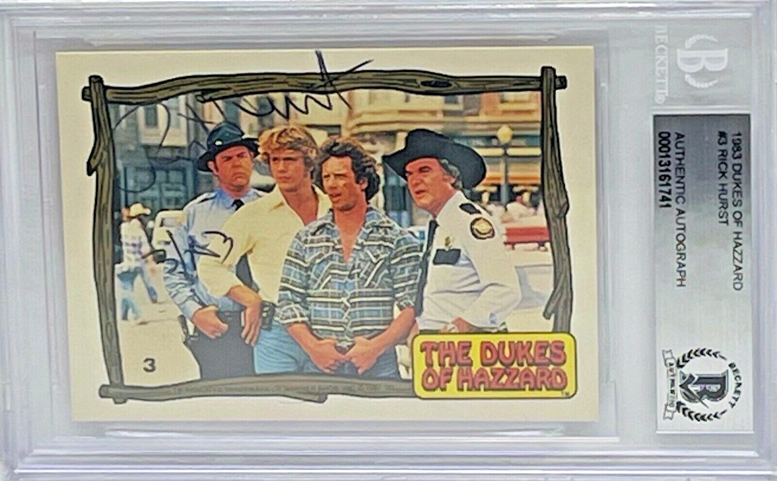 RICK HURST Signed Autograph Dukes of Hazzard #3 Slabbed Encapsulated Beckett
