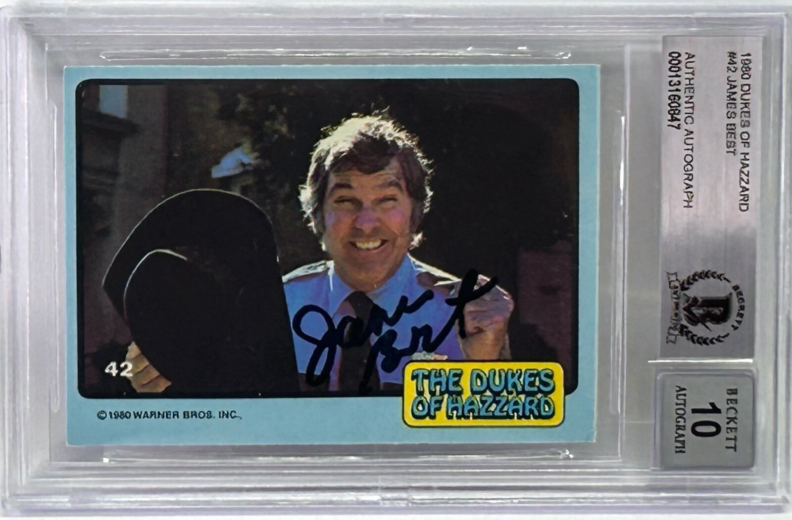 JAMES BEST Signed Autograph Slabbed Graded 10 Dukes of Hazzard Beckett

