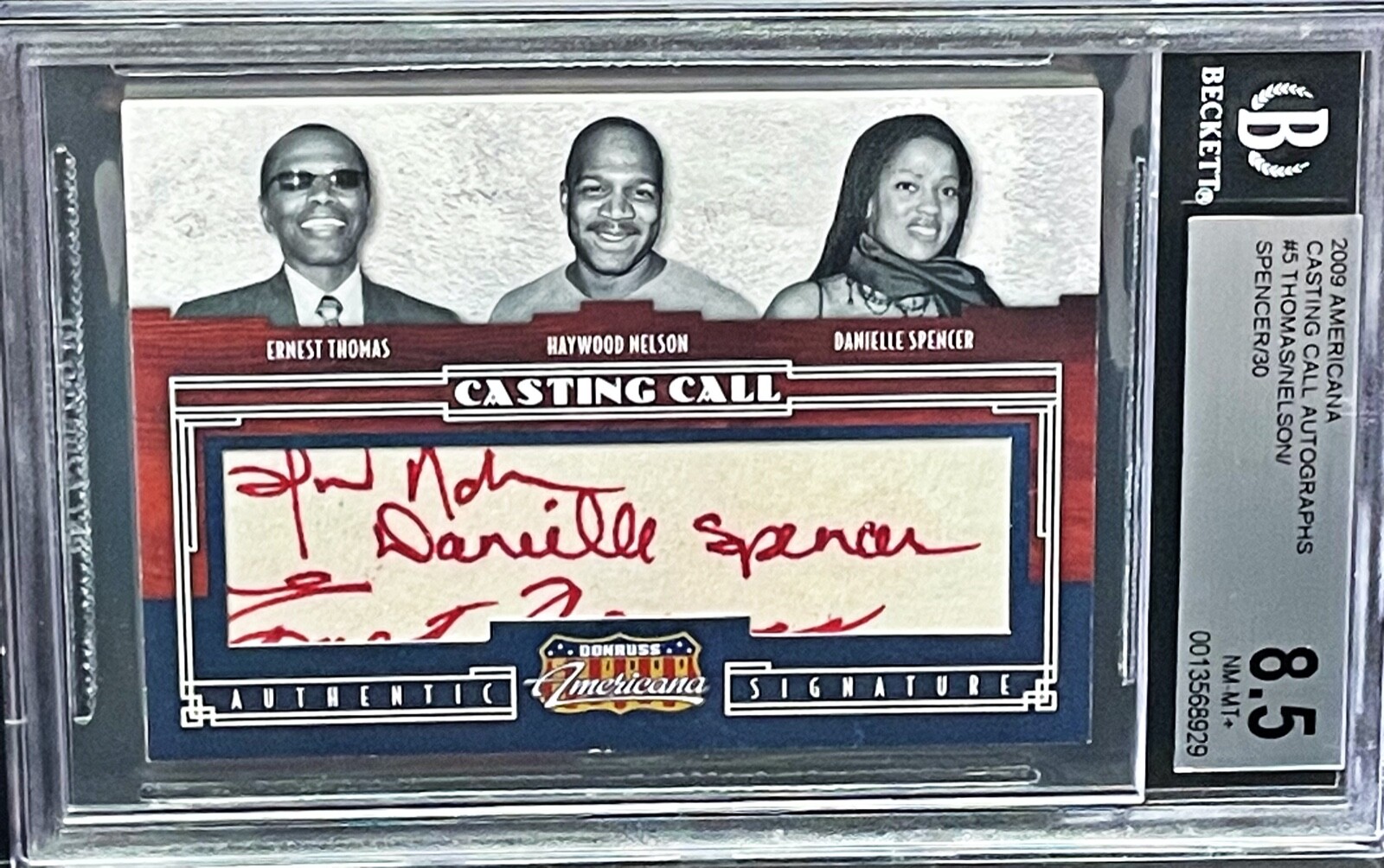 THOMAS NELSON SPENCER 2009 Americana What's Happening Slabbed Graded 8.5 Beckett
