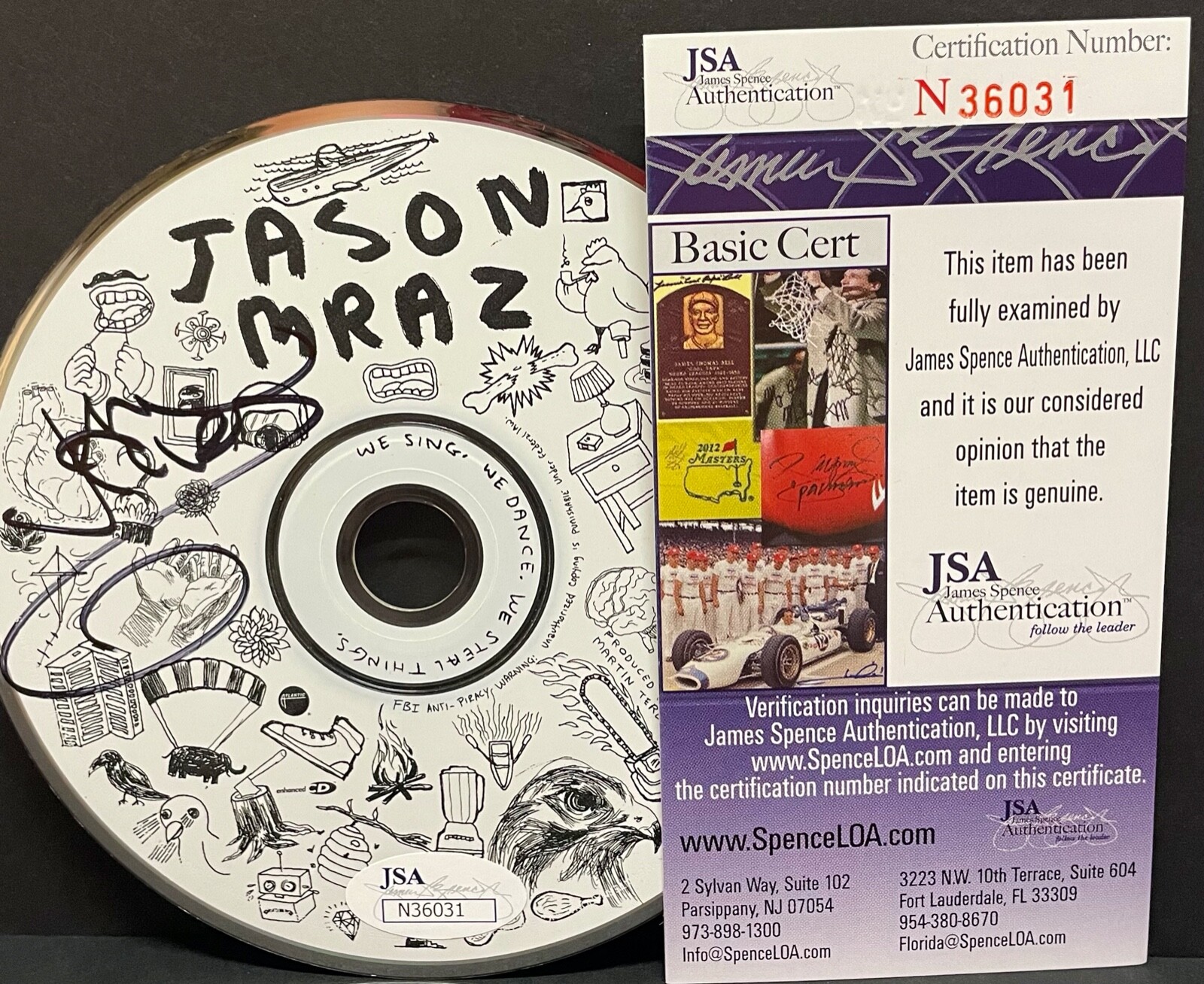 JASON MRAZ Signed Autograph CD 
