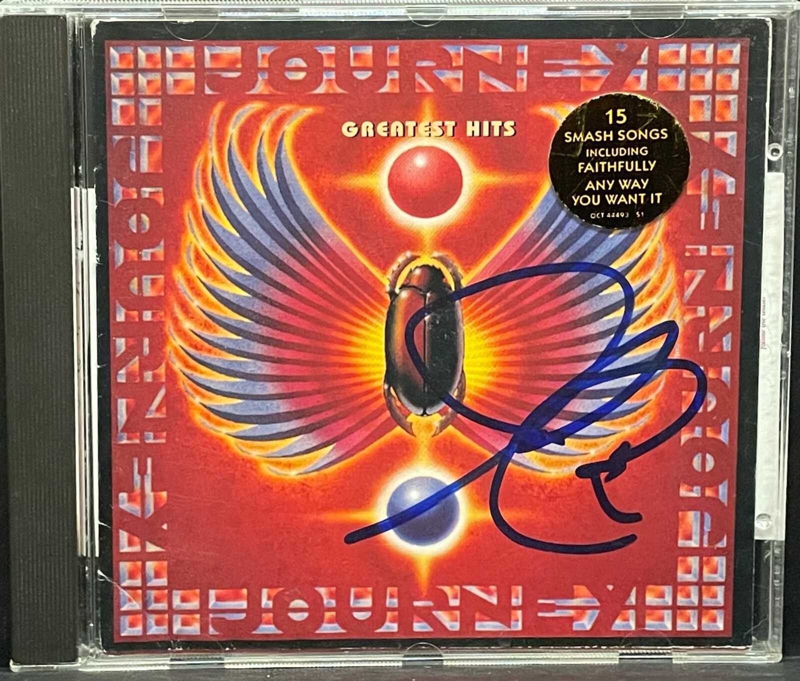 JONATHAN CAIN JOURNEY SIGNED AUTOGRAPH CD “GREATEST HITS” JSA ROCK COLLECTIBLE MEMORABILIA