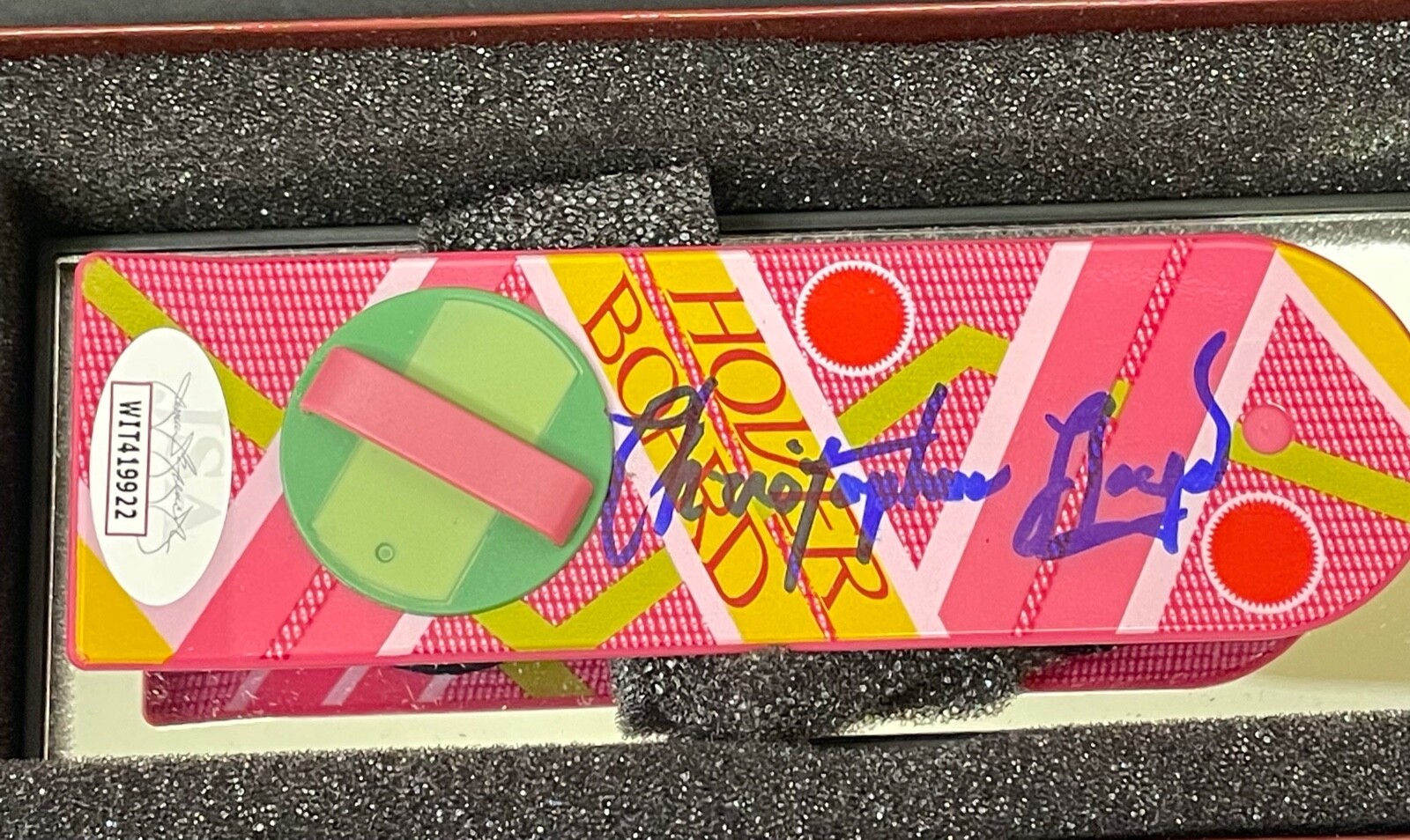 CHRISTOPHER LLOYD SIGNED AUTOGRAPH MINI HOVER BOARD 1:5 BACK TO THE FUTURE JSA COLLECTIBLE MEMORABILIA
