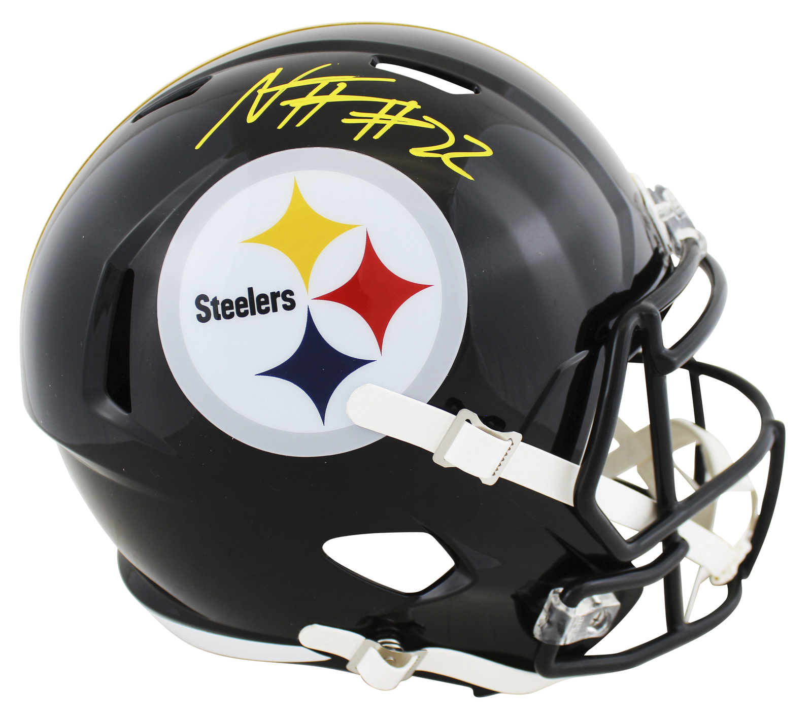 Steelers Najee Harris Authentic Signed Full Size Speed Rep Helmet FANATICS COA
