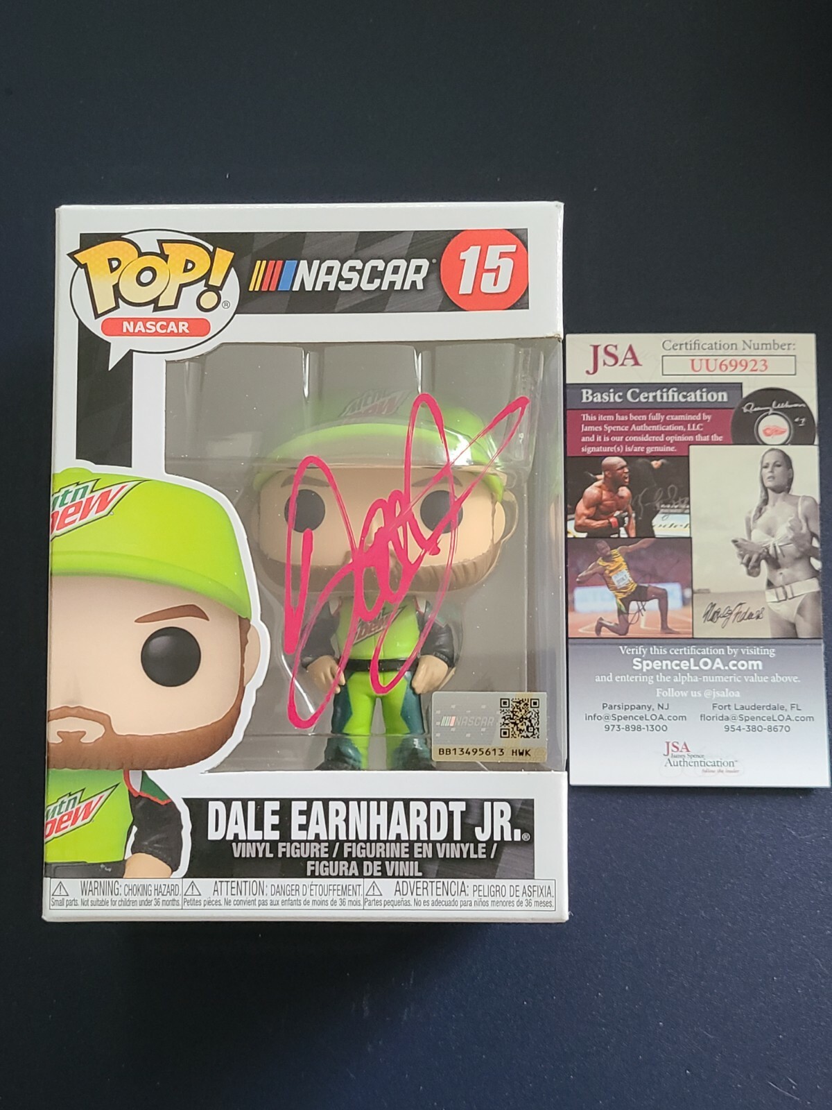 DALE EARNHARDT JR. signed #15 NASCAR Funko Pop! Figure JSA
