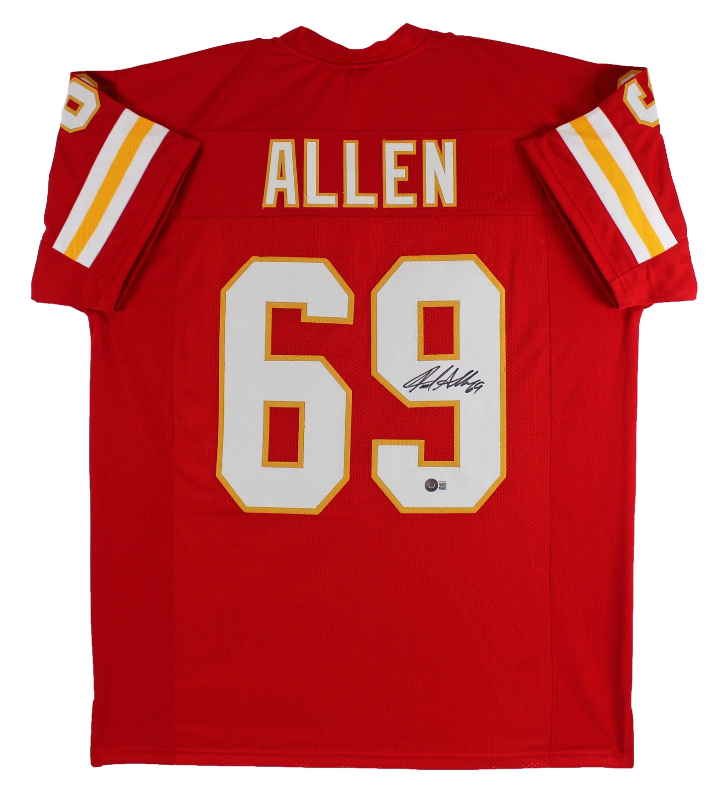 Jared Allen Authentic Signed Red Pro Style Jersey Autographed BAS Witnessed
