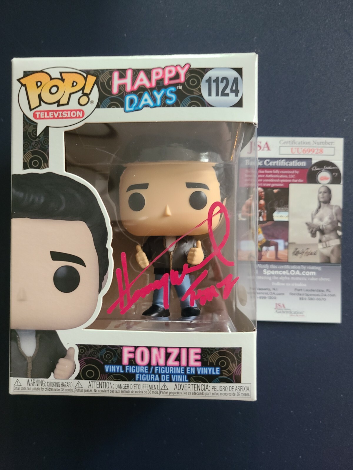 HENRY WINKLER signed #1124 HAPPY DAYS FONZIE Funko Pop! Figure JSA
