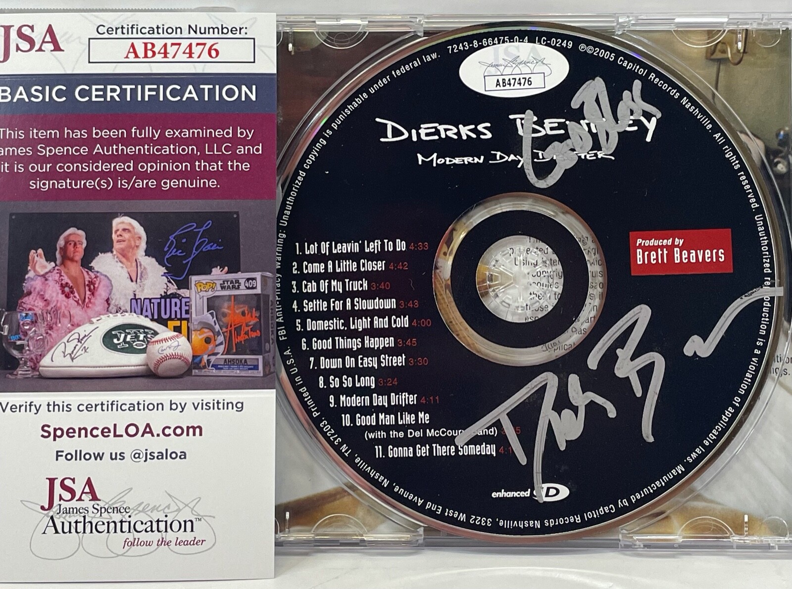 DIERKS BENTLEY Signed Autograph CD 