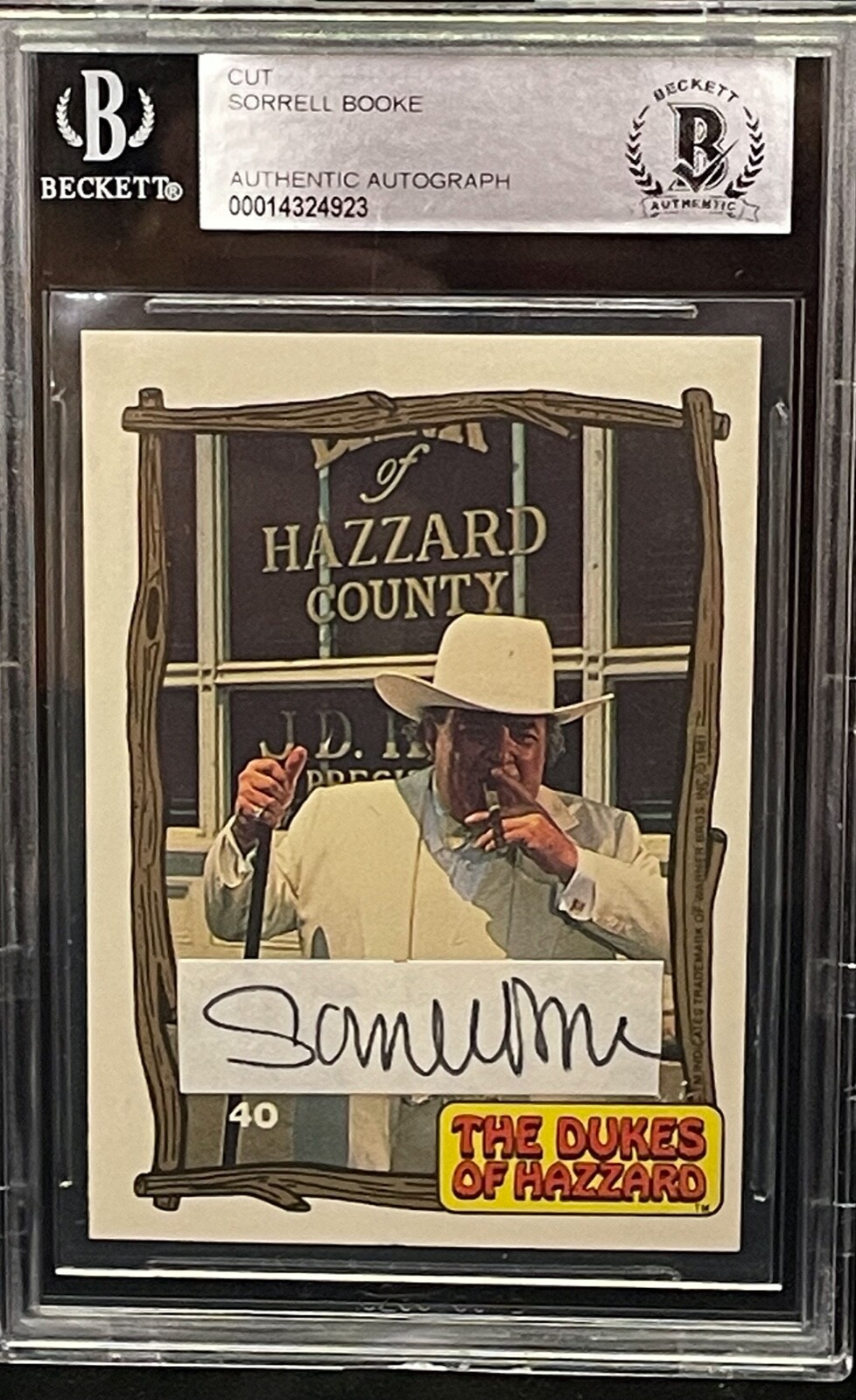 SORRELL BOOKE Signed Autograph Slabbed Trading Card Dukes of Hazzard BAS