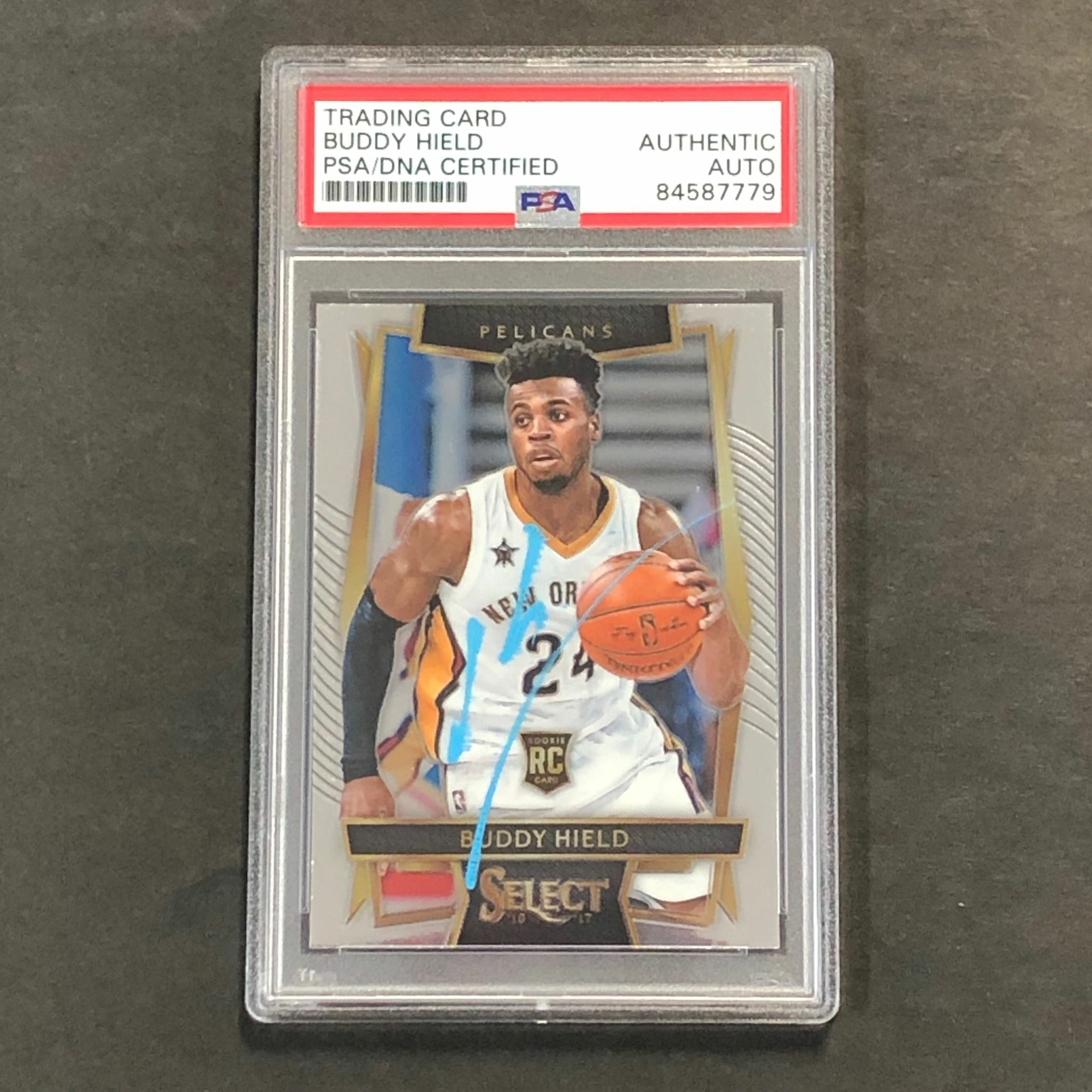 2016-17 Panini Select #1 Buddy Hield Signed Card AUTO PSA Slabbed Pelicans RC
