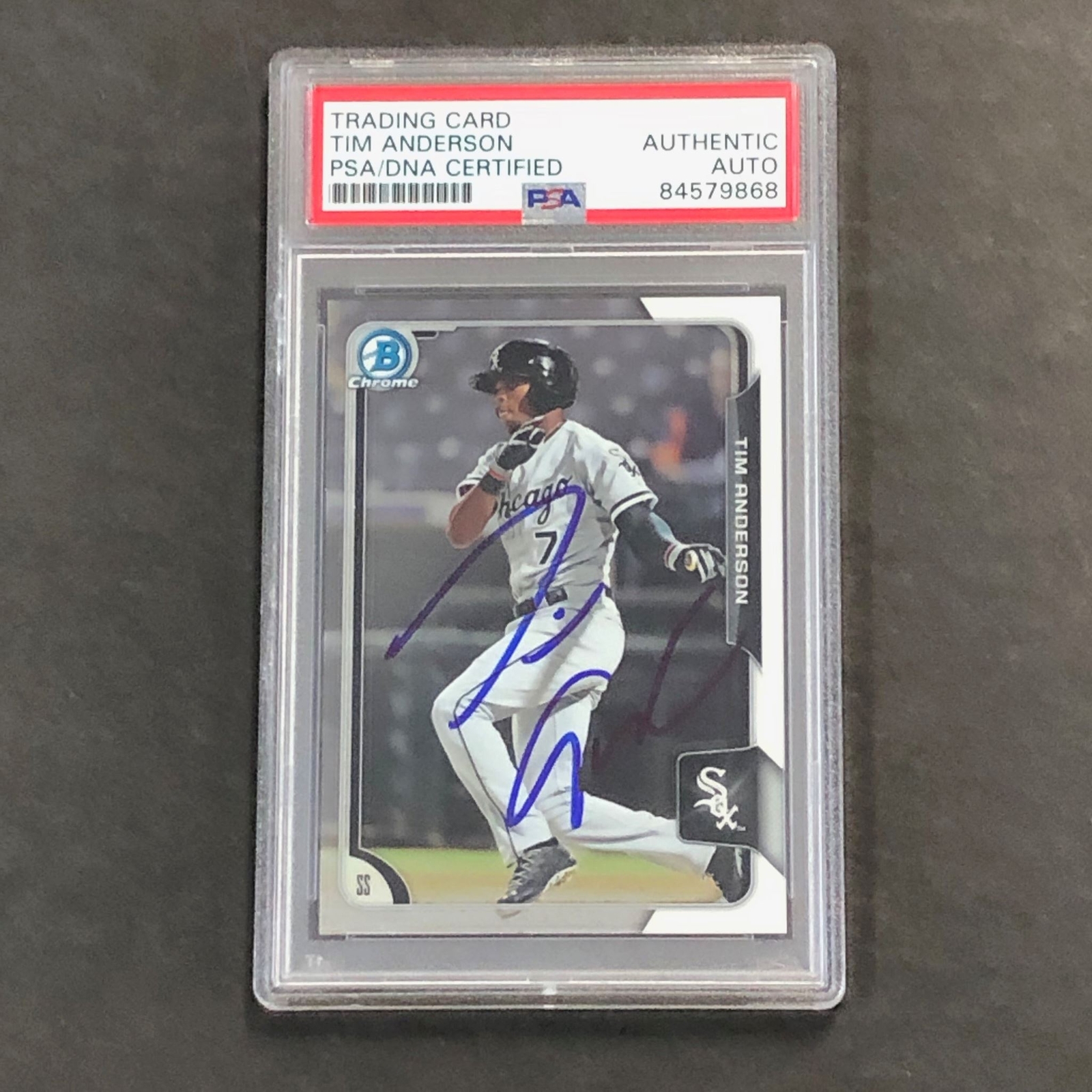 2015 Bowman Chrome Prospects #BCP81 Tim Anderson Signed Card PSA Slabbed Auto Wh