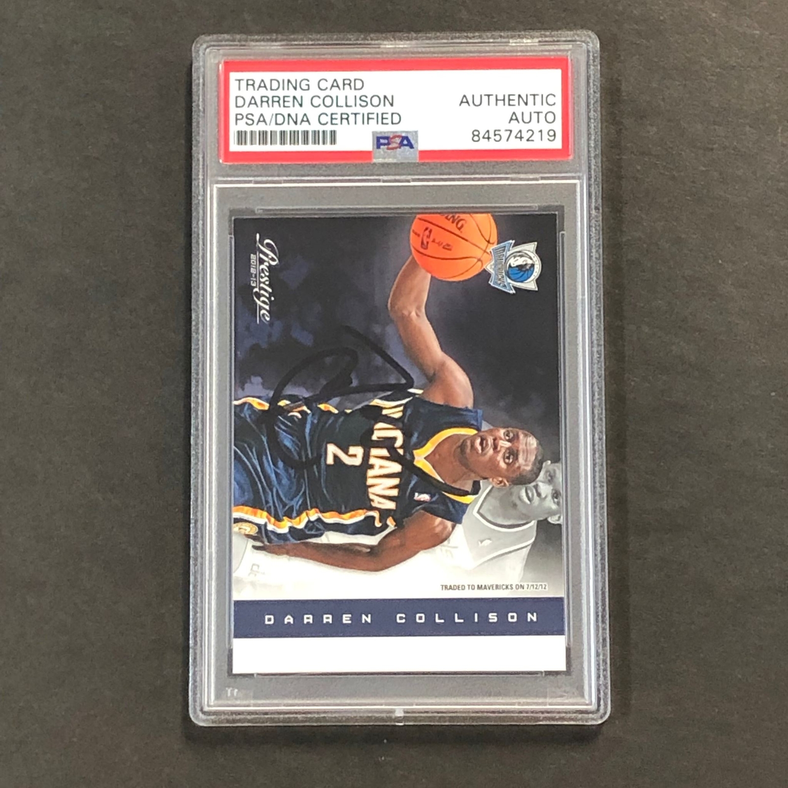 2012-13 Panini Prestige #27 Darren Collison Signed Card AUTO PSA Slabbed Maveric