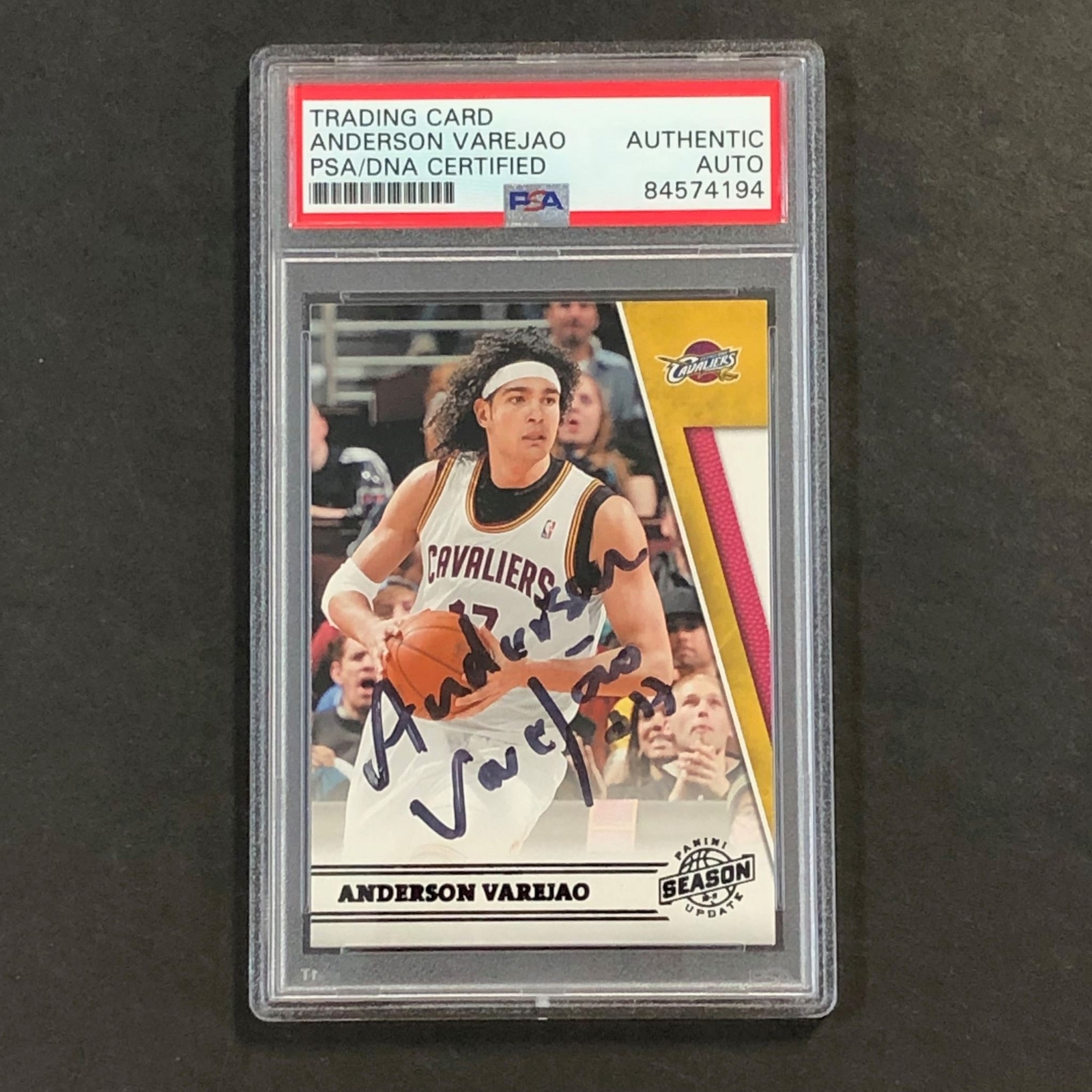 2010-11 Panini Season Update #40 Anderson Varejao Signed Card AUTO PSA Slabbed C