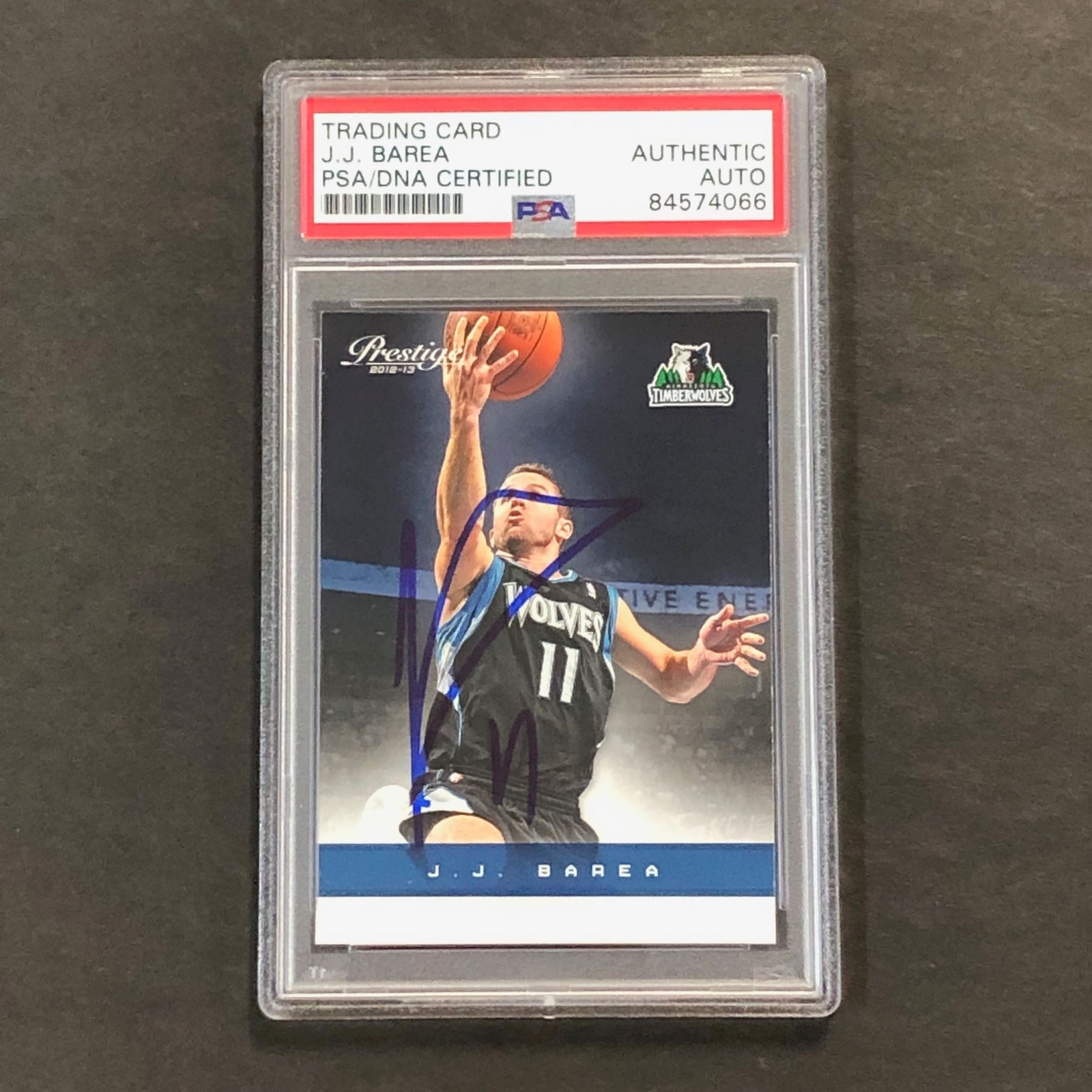 2012 PANINI PRESTIGE #9 JJ BAREA SIGNED CARD AUTO PSA/DNA SLABBED TIMBERWOLVES COLLECTIBLE MEMORABILIA