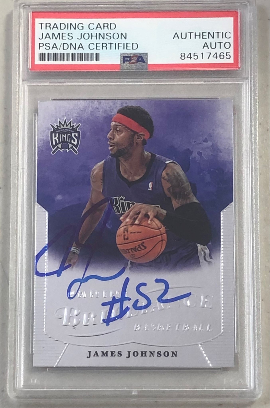 2012-13 Panini Brilliance #173 James Johnson Signed Card AUTO PSA/DNA Slabbed Ki