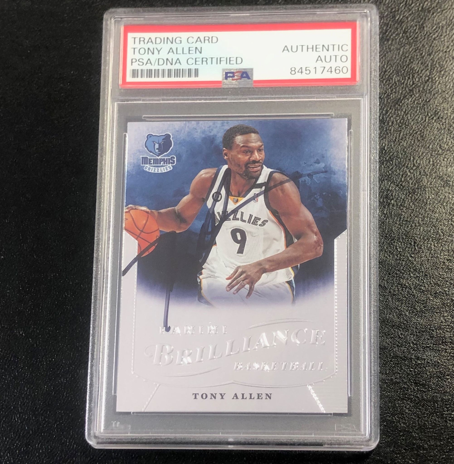 2012-13 Panini Brilliance #109 Tony Allen Signed Card AUTO PSA Slabbed Grizzlies