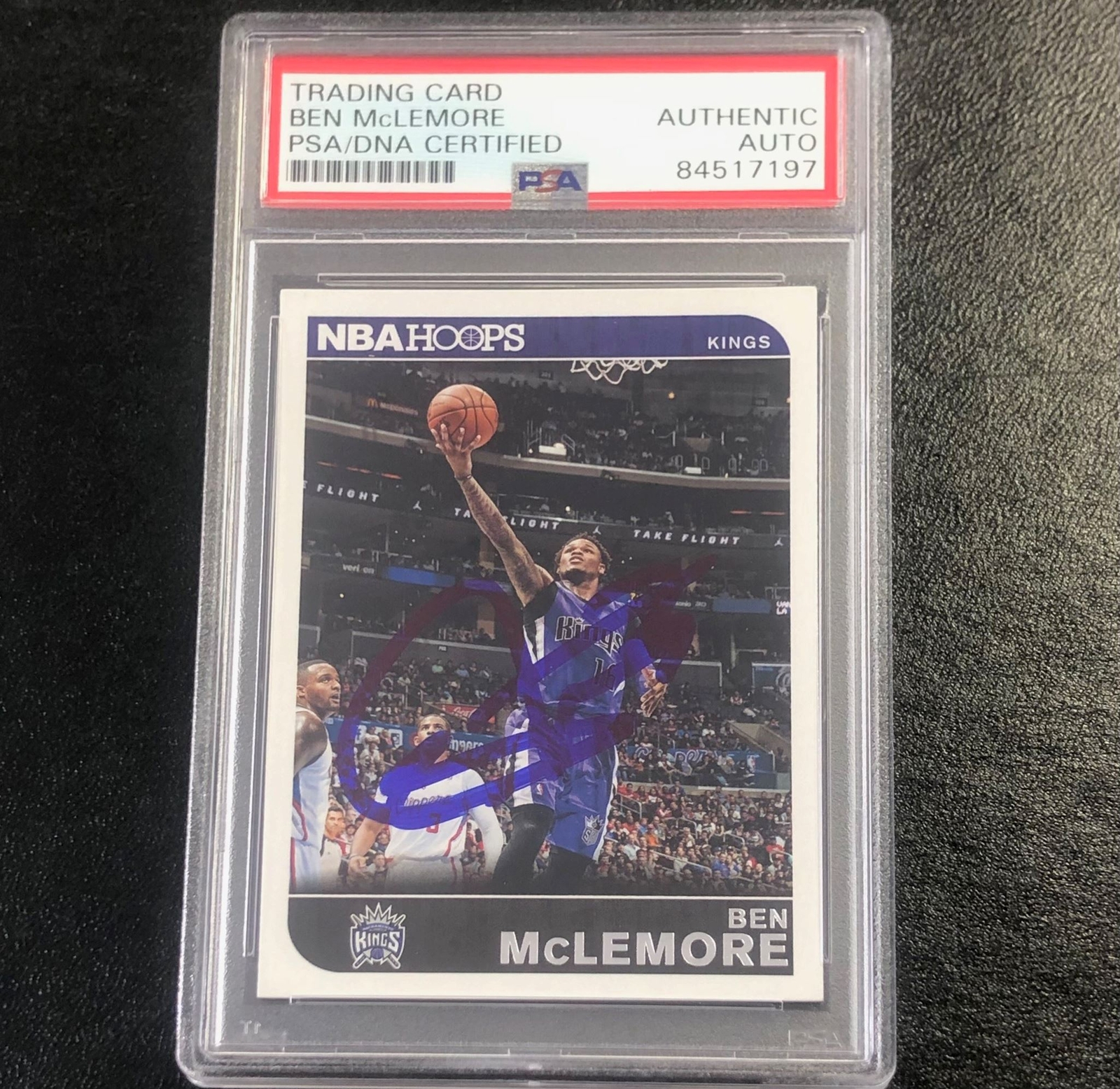 2014-15 NBA Hoops #216 Ben McLemore Signed Card AUTO PSA Slabbed Kings