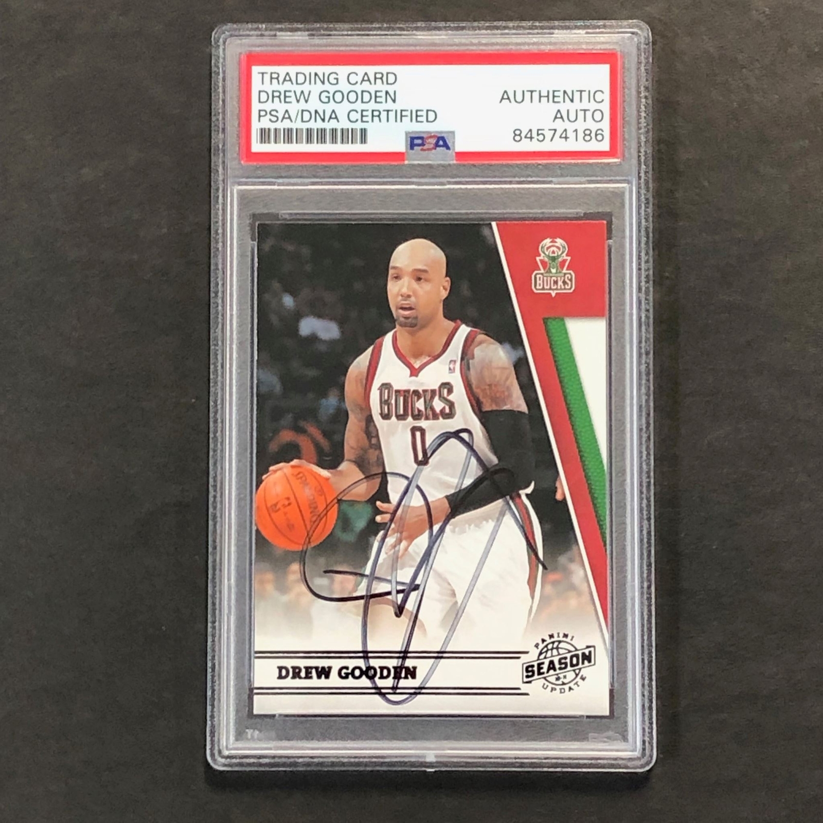 2010-11 Panini Season Update #64 Drew Gooden Signed Card AUTO PSA/DNA Slabbed Bu