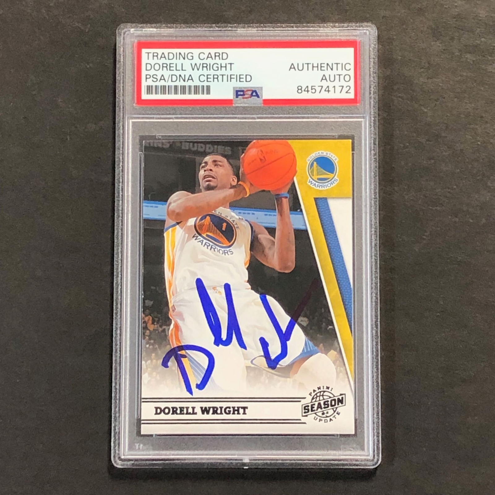 2010-11 Panini Season Update #164 Dorell Wright Signed Card AUTO PSA Warriors